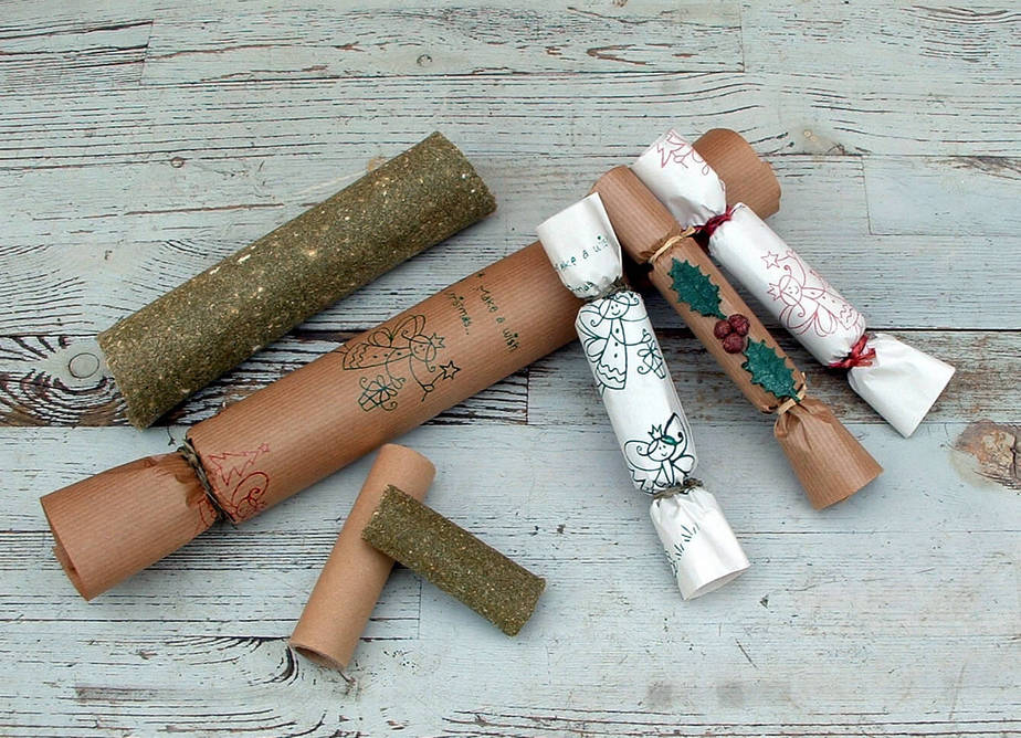Edible Christmas Crackers - for rabbits